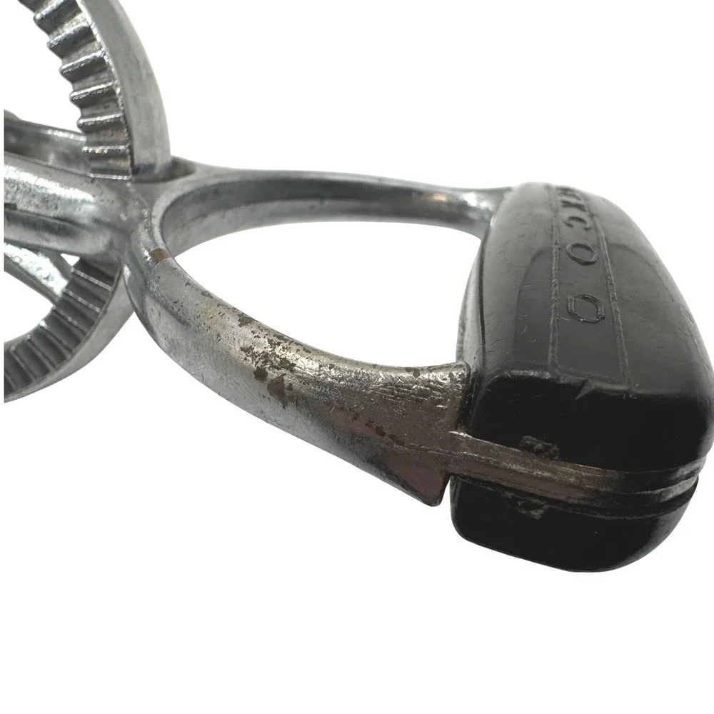 Vintage Ekco Hand Crank Egg Beater Stainless Manual‎ Mixer Black Handle works
